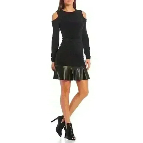 NEW! MICHAEL Michael Kors Women's XL Mixed-Media Flare Skirt In Cordovan NWT $98 - Picture 5 of 6